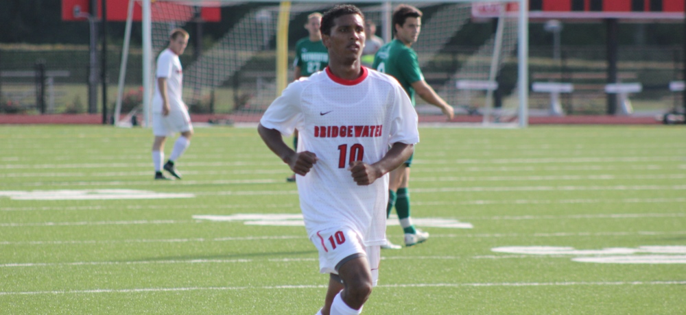 Gomes' Hat Trick Lifts Men's Soccer to 3-2 Win Over RIC