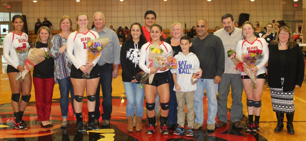 Volleyball Suffers 3-2 Setback to MCLA on Senior Day