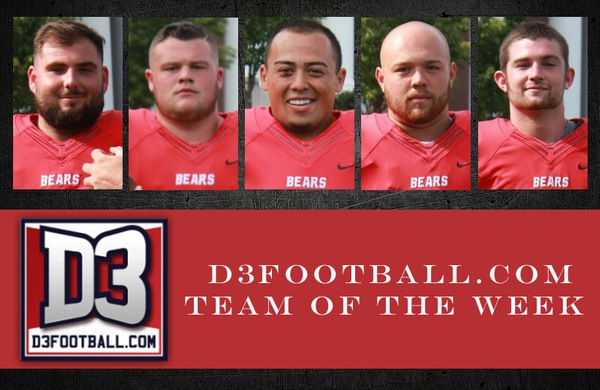 Offensive Line Selected to D3football.com Team of the Week