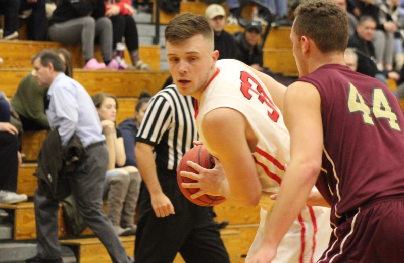 Carty Leads Men's Hoops to 74-67 Win over Emerson at 33rd Annual Harbor Invitational