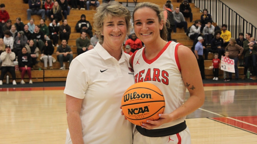 Grassi Notches 1,000th Point as Bears Cruise to 71-33 MASCAC Win Over MCLA