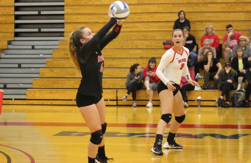 Volleyball Rallies for 3-2 Win over Lasell
