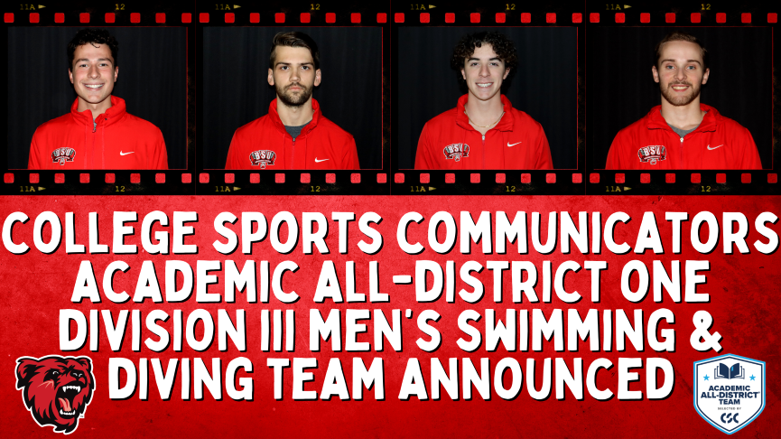 Four Bears Named to CSC Academic All-District&reg; One Men's Swimming &amp; Diving Team